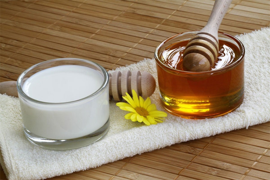 What are the health benefits of combining honey and yogurt?