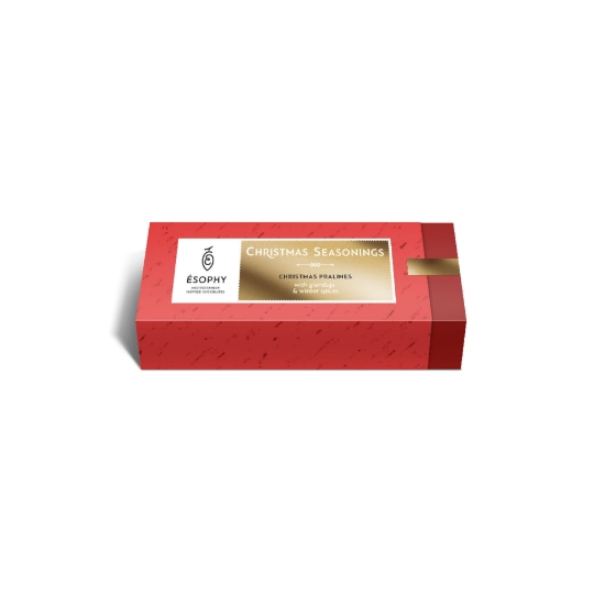 Artisanal Christmas Praline Box with Gianduja & Winter Spices