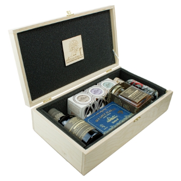 Limited Edition Greek Gourmet Gift Basket in Premium Wooden Gift Box Limited Edition Greek Gourmet Gift Basket in Premium Wooden Gift Box