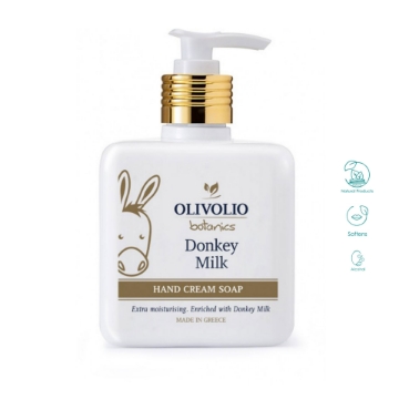 Olivolio Donkey Milk Hand Cream Soap 300ml - Nourishing & Hydrating Olivolio Donkey Milk Hand Cream Soap 300ml - Nourishing & Hydrating