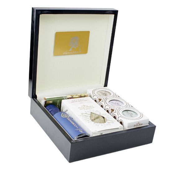 Mini Luxury Wooden Food Gift  Authentic Greek Flavors