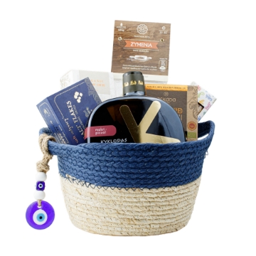The Aegean Blue Collection – Greek Gourmet Gift Basket by Elenianna