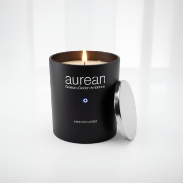 Aurean Nox Luxury Scented Candle - Dark Honey & Tobacco | 100% Vegan, Paraben-Free, Warm Woody Notes with Amber & Sandalwood