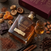 Fisekis Epirus Aged Tsipouro, 3 Years - Oak Barrel Aged on a clean ecommerce background