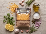 Kovaios Schinoussa Fava, Katsouni Variety Legume 400g on a clean ecommerce background