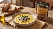 Kovaios Schinoussa Fava, Katsouni Variety Legume 400g on a clean ecommerce background