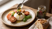 Escargot De Crete Snail Fillets in Cretan Olive Oil - 90g Jar on a clean ecommerce background