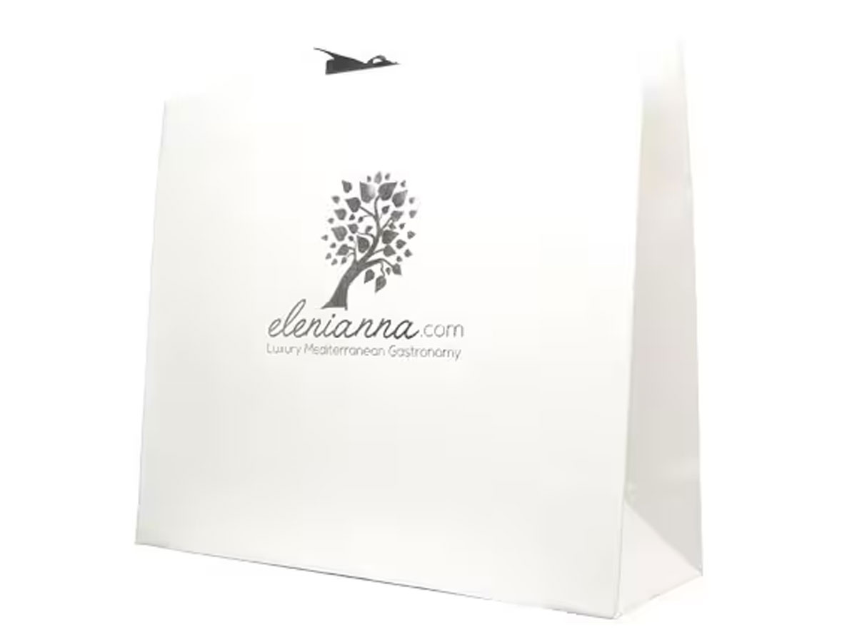 Luxury paper bag with three cotton handles